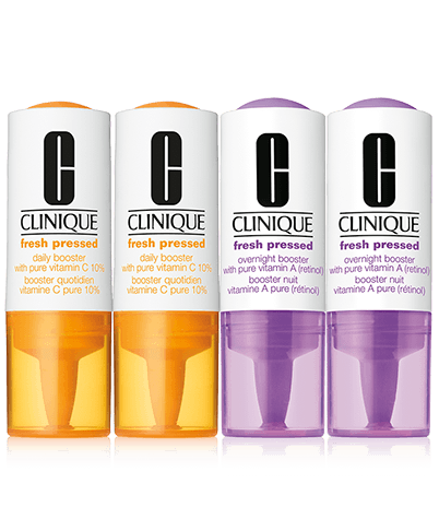 Clinique Fresh Pressed Clinical™ Daily and Overnight Boosters With Pure Vitamins C 10% + A (Retinol)
