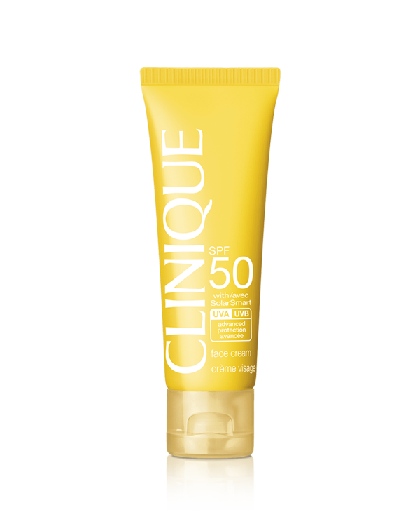 Clinique Sun SPF 50 Face Cream, ปกป้องผิวหน้าจากรังสี UVA/UVB ด้วยค่า SPF 50 สูตรป้องกันน้ำและเหงื่อ เหมาะสำหรับกิจกรรมกลางแจ้ง