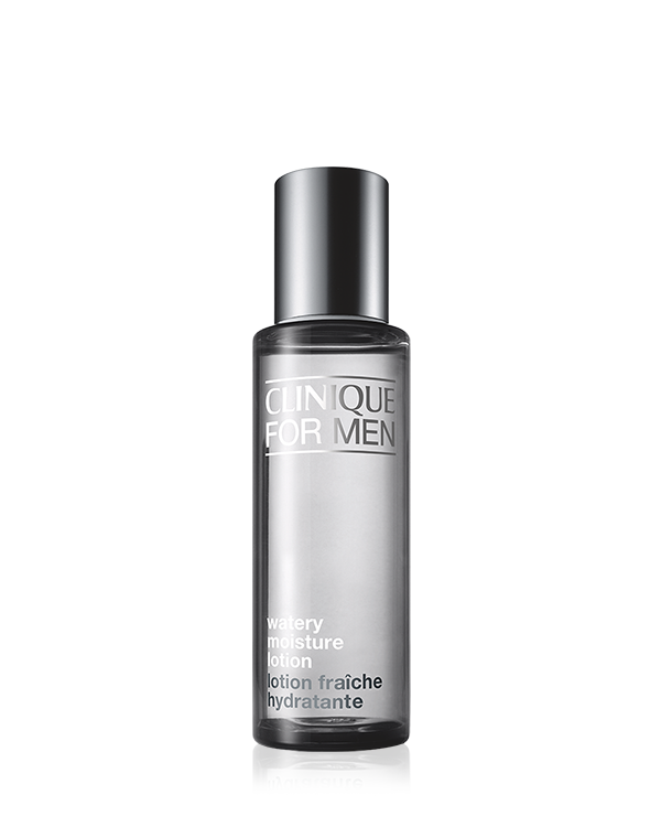 Clinique for Men Watery Moisture Lotion, ให้ผิวรู้สึกสบายสดชื่นและช่วยเสริมความชุ่นชื่น ผิวดูกระจ่างใสดูมีชีวิตชีวา เนื้อผิวดูเรียบเนียน และยังช่วยควบคุมความมันส่วนเกินสูตรปราศจากแอลกอฮอล์